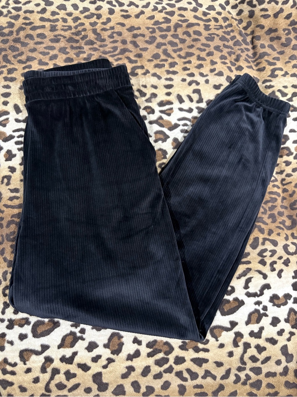 Victoria's Secret Black Velour Joggers